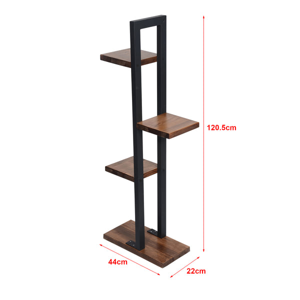 Scaffale Portapiante 'Lemvig' Espositore per Piante con Piani in Legno di Pino Naturale / Verniciato [en.casa]