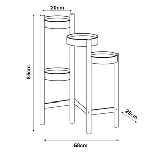 Scaletta Portafiori Sastamala a 3-4 Livelli Bambù - Vari modelli [en.casa] 