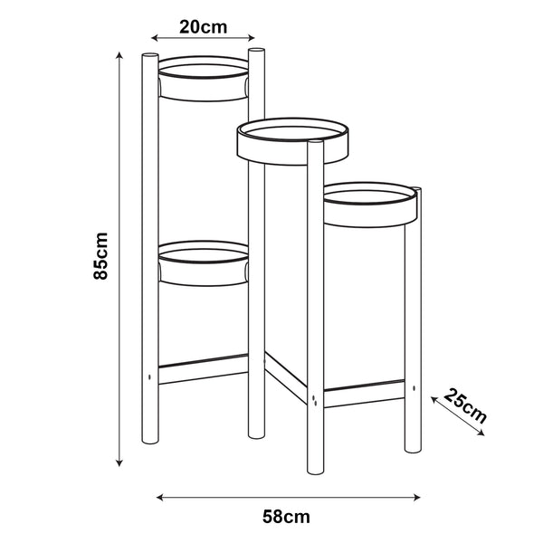 Scaletta Portafiori Sastamala a 3-4 Livelli Bambù - Vari modelli [en.casa] 