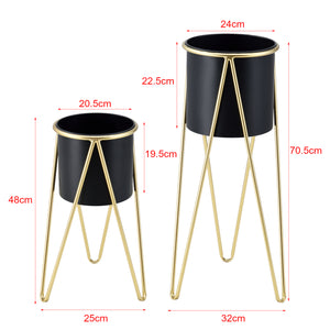 Porta fiori Hedera 2 pz. con vaso in diversi colori en.casa