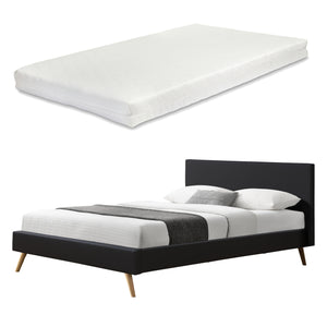 Letto imbottito Funchal con materasso in varie misure e colori Corium