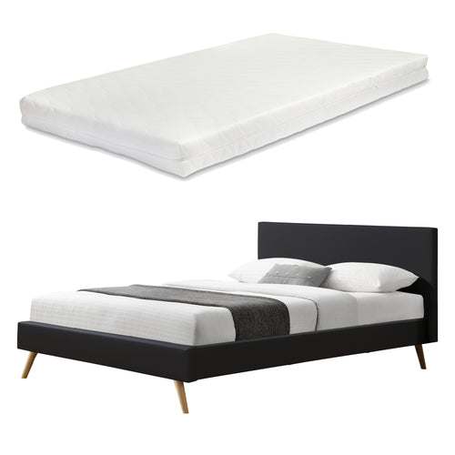 Letto imbottito Funchal con materasso in varie misure e colori Corium