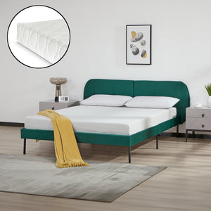 Letto imbottito Porvoo con materasso [en.casa]