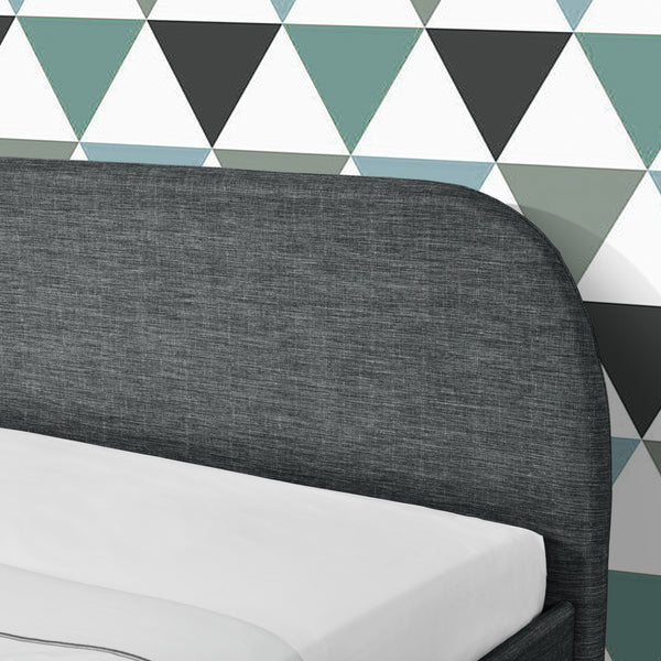 Struttura Letto Imbottito con Testiera 140/160/180 x 200 cm Letto Matrimoniale con Rivestimento in Tessuto / Similpelle - Vari Colori