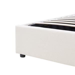 Letto imbottito Lunner con materasso [en.casa]