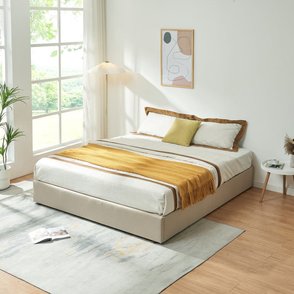 Letto Contenitore Nola con Materasso Apertura a Ribalta [en.casa]