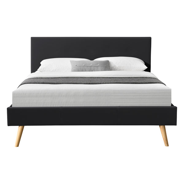 Struttura Letto Imbottito con Testiera Alta 140/160/180 x 200 cm Letto Matrimoniale con Rivestimento in Similpelle/Tessuto - Vari colori 