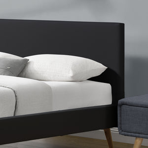 Struttura Letto Imbottito con Testiera Alta 140/160/180 x 200 cm Letto Matrimoniale con Rivestimento in Similpelle/Tessuto - Vari colori 