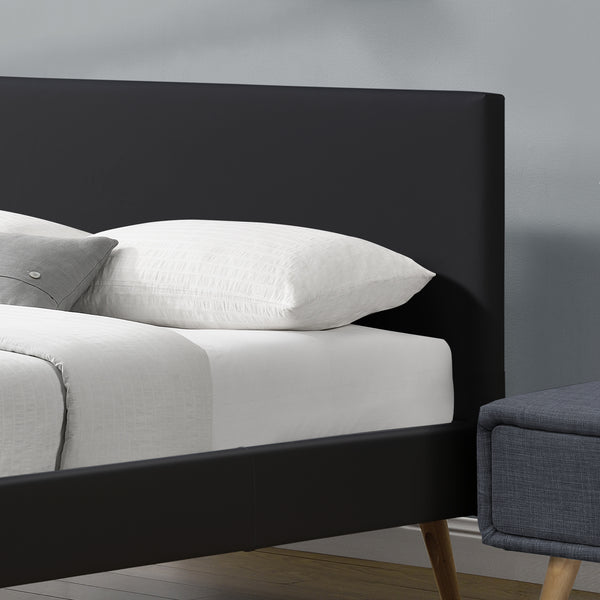 Struttura Letto Imbottito con Testiera Alta 140/160/180 x 200 cm Letto Matrimoniale con Rivestimento in Similpelle/Tessuto - Vari colori 