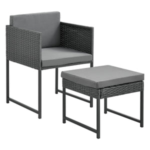 Set di mobili da giardino in polyrattan Tarragona per 8 persone in vari colori en.casa