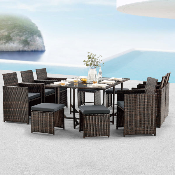 Set Pranzo Laredo per Esterni Mobili da Giardino [en.casa]