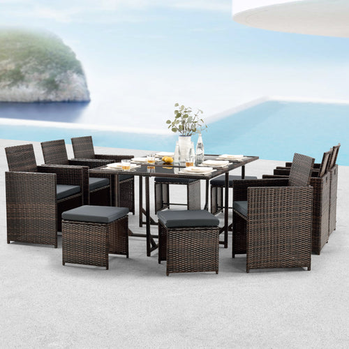 Set Pranzo Laredo per Esterni Mobili da Giardino [en.casa]