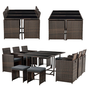 Set Pranzo Laredo per Esterni Mobili da Giardino [en.casa]