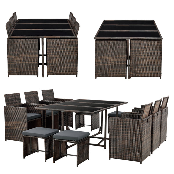 Set Pranzo Laredo per Esterni Mobili da Giardino [en.casa]