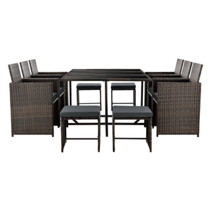 Set Pranzo Laredo per Esterni Mobili da Giardino [en.casa]