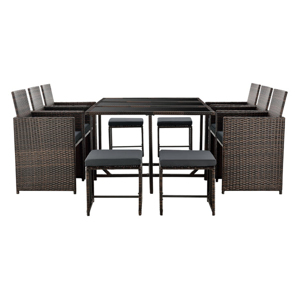 Set Pranzo Laredo per Esterni Mobili da Giardino [en.casa]