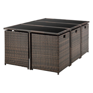 Set Pranzo Laredo per Esterni Mobili da Giardino [en.casa]
