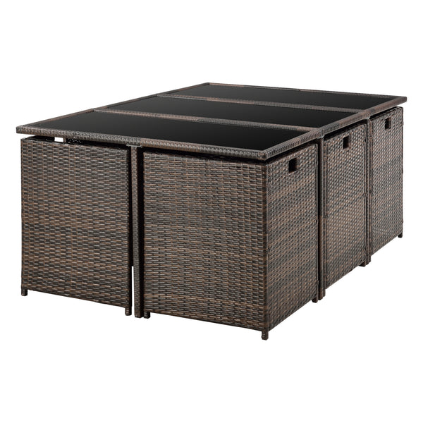 Set Pranzo Laredo per Esterni Mobili da Giardino [en.casa]