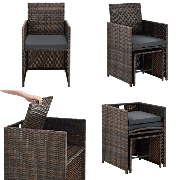 Set Pranzo Laredo per Esterni Mobili da Giardino [en.casa]