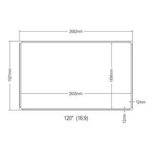 Schermo di proiezione Väkhoga 16:9 da parete [en.casa]