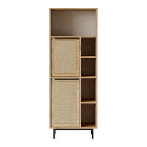 Armadio Kvænangen Mobile Contenitore - Effetto Rovere / Rattan [en.casa]