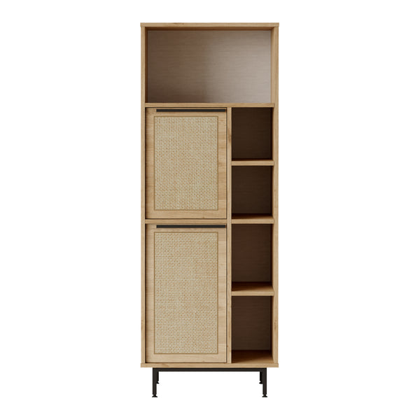 Armadio Kvænangen Mobile Contenitore - Effetto Rovere / Rattan [en.casa]