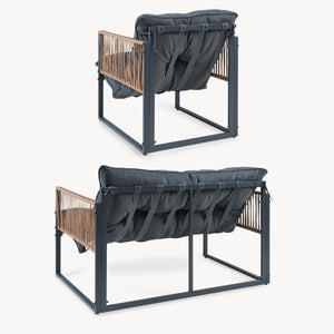 Set Salottino da Giardino Karg di 4 Mobili Tavolino Divano e 2 Poltrone casa.pro