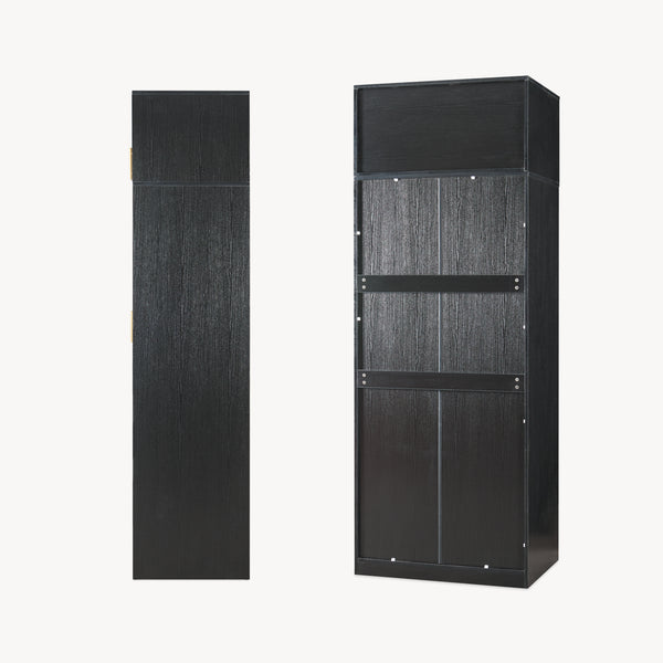 Armadio da Guardaroba Larundi con 4 Ante e 2 Cassetti 216 x 80 x 52 cm [en.casa]