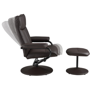 Poltrona Relax Imbottita Rivestito in Tessuto/Similpelle con Schienale Reclinabile e Poggiapiedi Poltrona in Design Moderno - Vari Colori