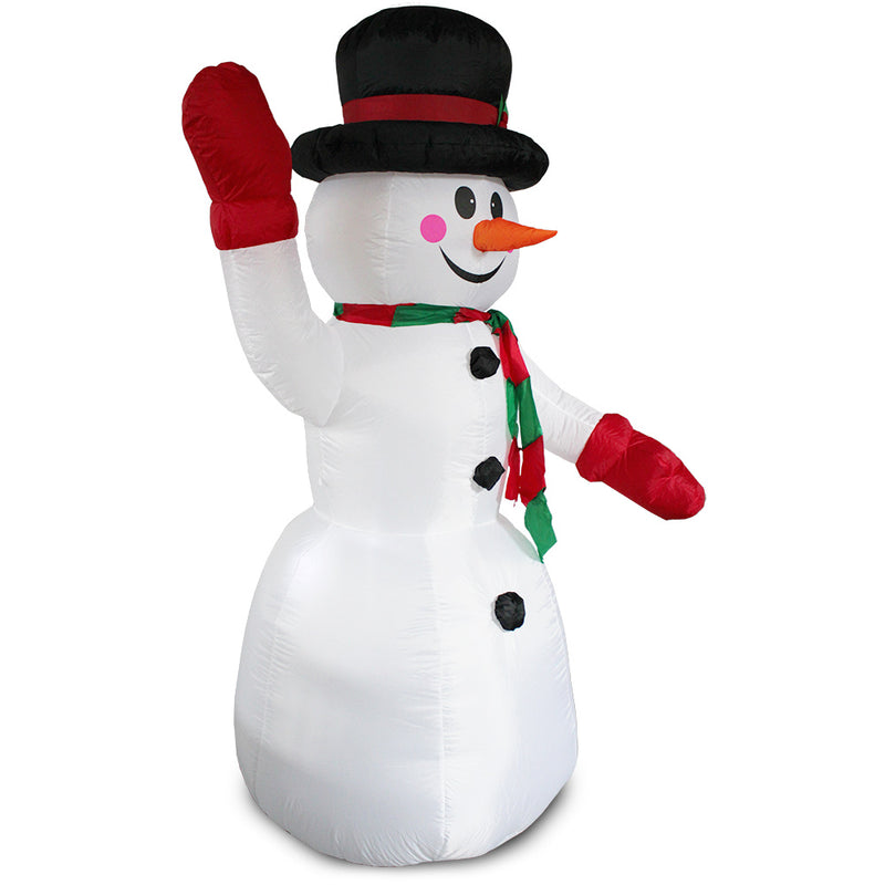 Schizzo in scala [en.casa] Figure giganti gonfiabili con 4 LED Uso interno e esterno Pupazzo di neve/Babbo Natale