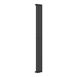 Termosifone Nore ad Acqua Calda Pannello Singolo con Elementi Tubolari 180 x 24 cm Nero [neu.haus] 