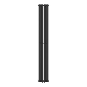 Termosifone Nore ad Acqua Calda Pannello Singolo con Elementi Tubolari 180 x 24 cm Nero [neu.haus] 