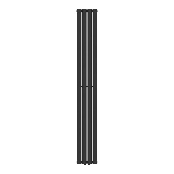 Termosifone Nore ad Acqua Calda Pannello Singolo con Elementi Tubolari 180 x 24 cm Nero [neu.haus] 