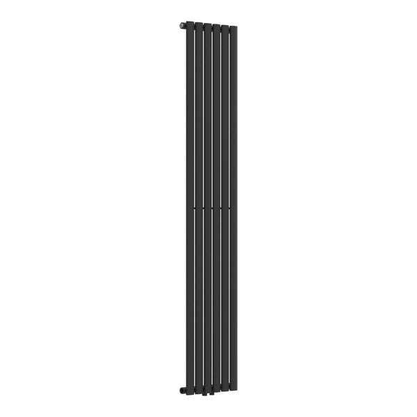 Termosifone Nore ad Acqua Calda Pannello Singolo con Elementi Tubolari 180 x 36 cm Nero [neu.haus] 