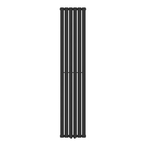 Termosifone Nore ad Acqua Calda Pannello Singolo con Elementi Tubolari 180 x 36 cm Nero [neu.haus] 