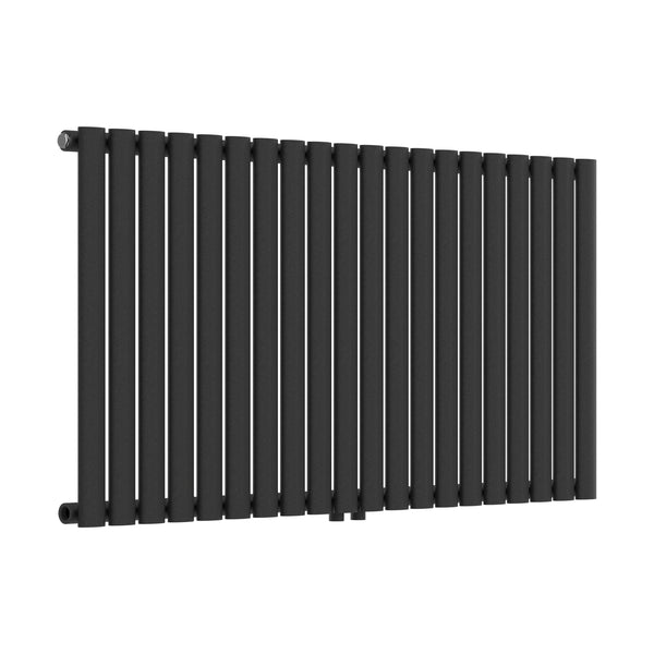 Termosifone Nore ad Acqua Calda Pannello Singolo con Elementi Tubolari 60 x 120 cm Nero [neu.haus] 