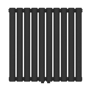 Design termosifone a tubi Nore Nero 60x60cm Monostrato 449W [neu.haus]