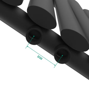 Design termosifone a tubi Nore Nero 60x60cm Monostrato 449W [neu.haus]