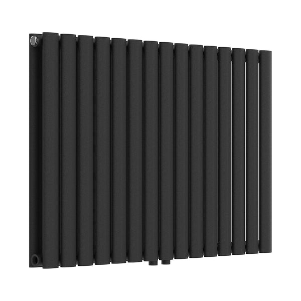Termosifone Nore ad Acqua Calda Pannello Doppio con Elementi Tubolari 60 x 90 cm Nero [neu.haus] 