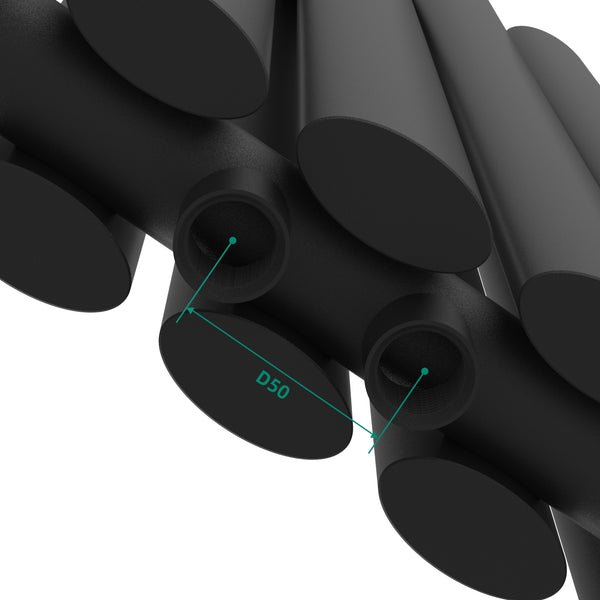 Termosifone Nore ad Acqua Calda Pannello Doppio con Elementi Tubolari 60 x 90 cm Nero [neu.haus] 