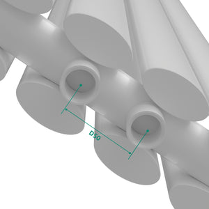 Termosifone Nore ad Acqua Calda Pannello Doppio con Elementi Tubolari 160 x 24 cm Bianco [neu.haus] 