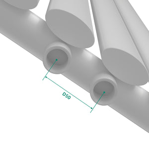 Termosifone Nore ad Acqua Calda Pannello Singolo con Elementi Tubolari 160 x 24 cm - Bianco [neu.haus] 
