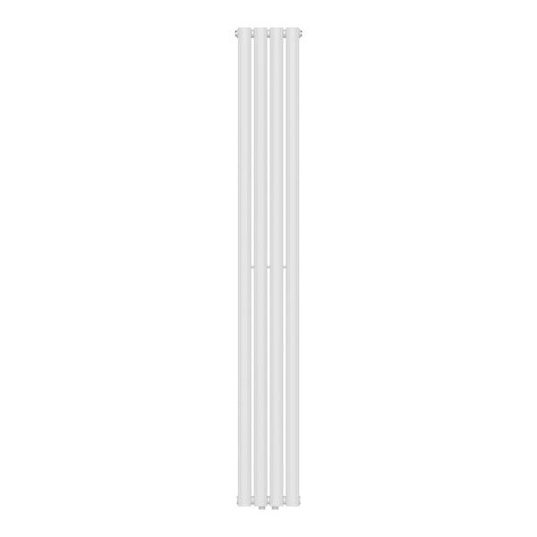 Termosifone Nore ad Acqua Calda Pannello Singolo con Elementi Tubolari 180 x 24 cm - Bianco [neu.haus] 