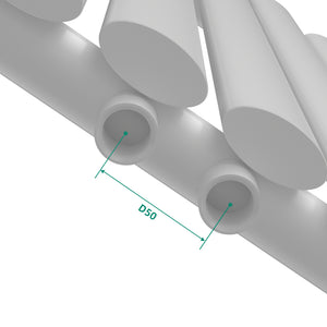 Termosifone Nore ad Acqua Calda Pannello Singolo con Elementi Tubolari 60 x 60 cm - Bianco [neu.haus] 