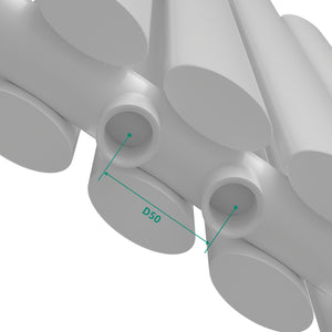 Termosifone Nore ad Acqua Calda Pannello Doppio con Elementi Tubolari 60 x 90 cm Bianco [neu.haus] 