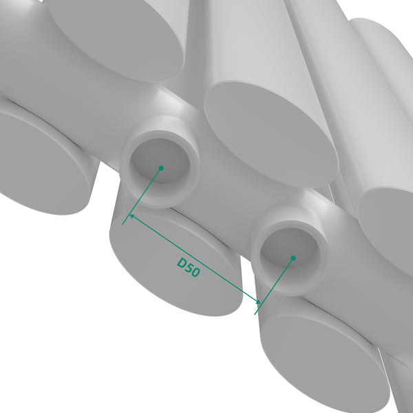 Termosifone Nore ad Acqua Calda Pannello Doppio con Elementi Tubolari 60 x 90 cm Bianco [neu.haus] 