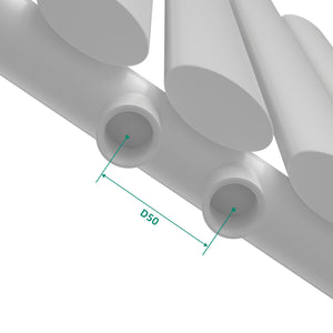 Termosifone Nore ad Acqua Calda Pannello Singolo con Elementi Tubolari 60 x 90 cm - Bianco [neu.haus] 
