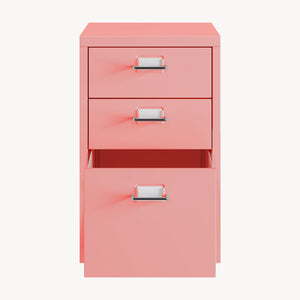 Cassettiera Kökar in Acciaio Mobile Archivio con 3 Cassetti e Rotelle - Vari Colori [en.casa]