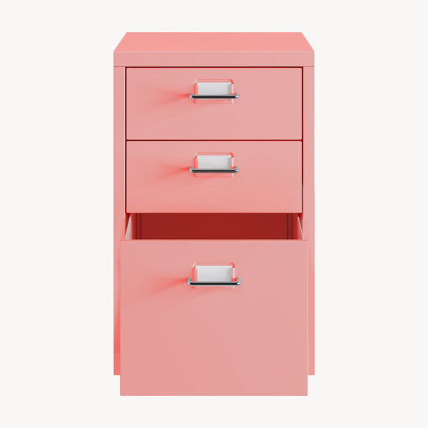 Cassettiera Kökar in Acciaio Mobile Archivio con 3 Cassetti e Rotelle - Vari Colori [en.casa]