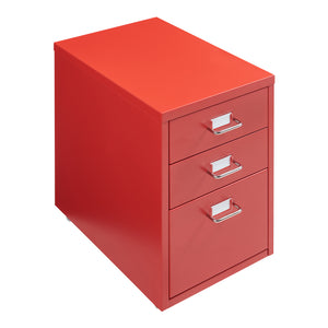 Cassettiera Kökar in Acciaio Mobile Archivio con 3 Cassetti e Rotelle - Vari Colori [en.casa]